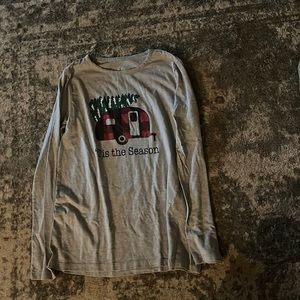 Women's gray pajama shirt